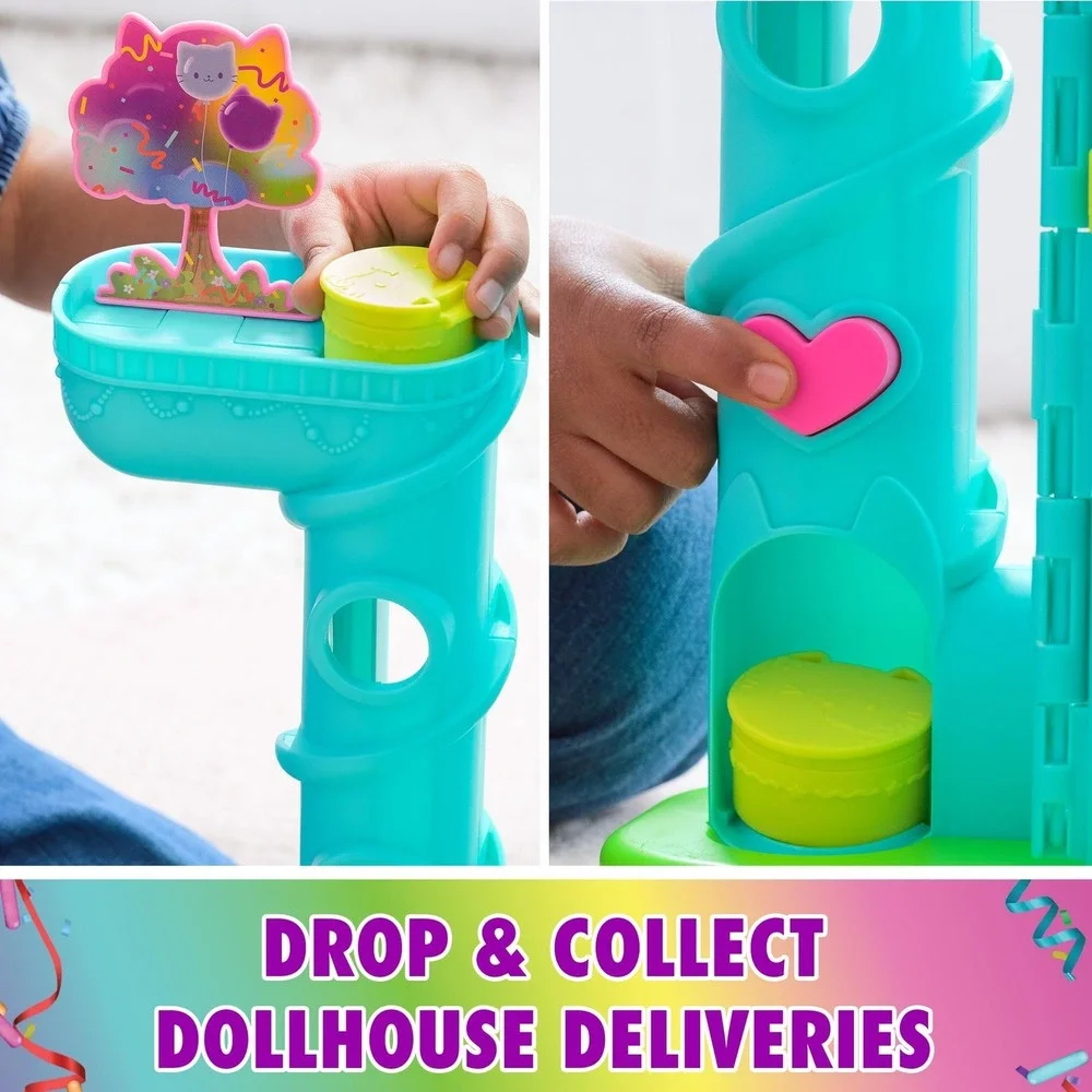 DREAMWORKS GABBY'S DOLLHOUSE, 14 Pc Celebration Dollhouse, 25-Inches Tall NEW